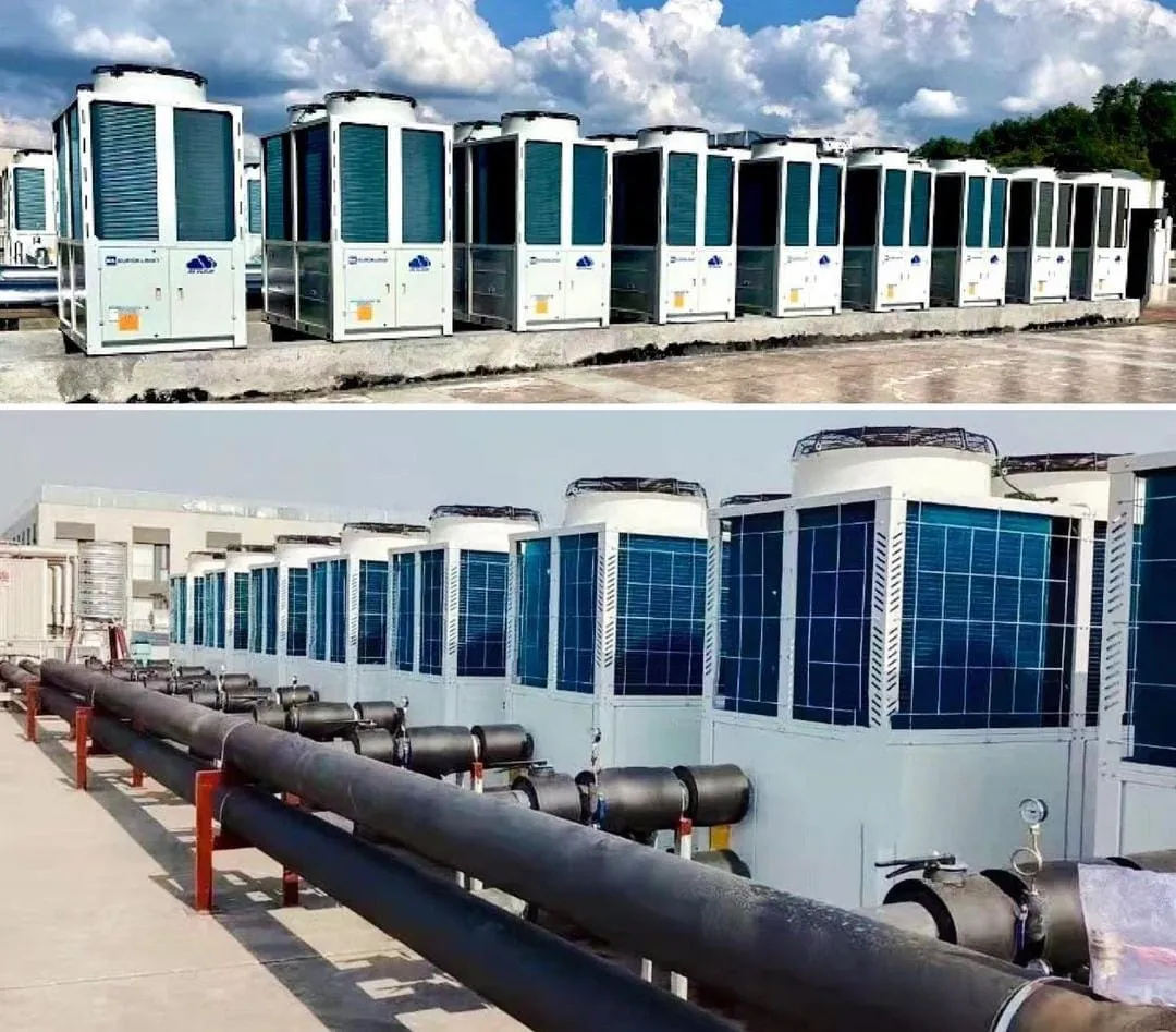 Modular chillers installed on a rooftop